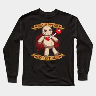 Happy Valentines Voodoo Doll Long Sleeve T-Shirt